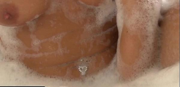  Stunning babes lather up in the bath